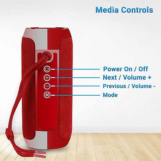 ZEBRONICS Zeb-Action Portable BT Speaker with TWS Function, USB,mSD, AUX, FM, Mic & Fabric Finish(Red) ZEBRONICS Zeb-Action Portable BT Speaker with TWS Function, USB,mSD, AUX, FM, Mic & Fabric Finish(Red)